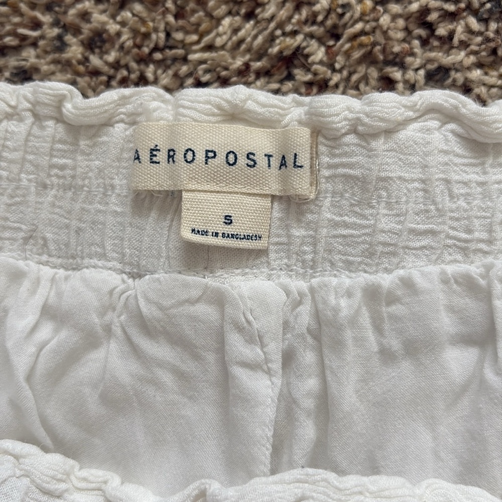 Aeropostale White Bubble Mini Skirt Resort Wear - Picture 2 of 2